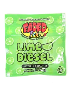 Faded Fruits THC Infused Gummies - Lime Diesel for sale in DC