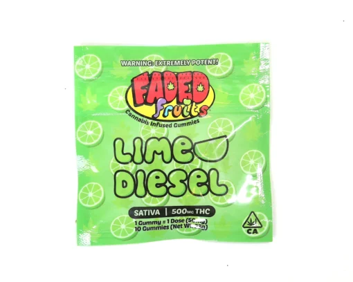 Faded Fruits THC Infused Gummies - Lime Diesel for sale in DC